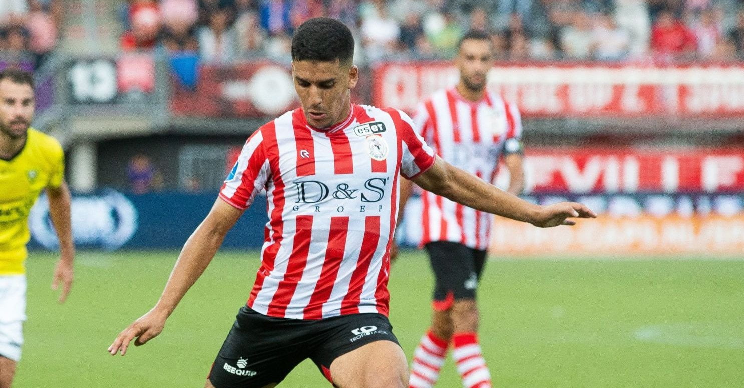 Abdou Harroui of Sparta Rotterdam during the Dutch Eredivisie match between Sparta Rotterdam and VVV Venlo at Sparta Stadium Het Kasteel on August 09, 2019 in Rotterdam, The Netherlands(Photo by VI Images via Getty Images)