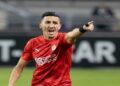 TEL AVIV, ISRAEL - DECEMBER 10: (BILD ZEITUNG OUT) Fayçal Fajr of Sivasspor gestures during the UEFA Europa League Group I stage match between Maccabi Tel-Aviv FC and Sivasspor at Bloomfield Stadium on December 10, 2020 in Tel Aviv, Israel. (Photo by Ahmad Mora/DeFodi Images via Getty Images)
