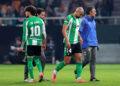 SEVILLE, SPAIN - NOVEMBER 27: Sofyan Amrabat of Real Betis reacts as he leaves the pitch with an injury during the UEFA Europa League 2025/26 League Phase MD5 match between Real Betis Balompie and FC Utrecht at La Cartuja de Sevilla on November 27, 2025 in Seville, Spain. (Photo by Fran Santiago/Getty Images)