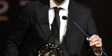 Walid Regragui of Morocco wins coach of the year during the 2023 CAF Awards held in Marrakech, Morocco on 11 December 2023 - Photo by Icon sport   - Photo by Icon Sport