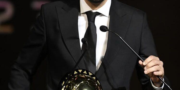Walid Regragui of Morocco wins coach of the year during the 2023 CAF Awards held in Marrakech, Morocco on 11 December 2023 - Photo by Icon sport   - Photo by Icon Sport