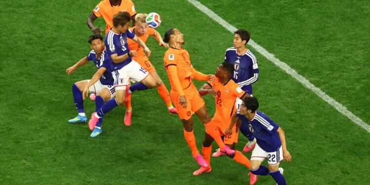 Soccer Football - FIFA World Cup 2026 - Group F - Netherlands v Japan - Dallas Stadium, Arlington, Texas, U.S. - June 14, 2026 Japan's Daichi Kamada scores their second goal REUTERS/Kai Pfaffenbach