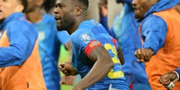 Chancel Mbemba of RD Congo celebrates goal with teammates during the 2026 World Cup Qualifier CAF Play-Offs football match between the RD Congo and Cameroon at El Barid Stadium, Rabat, Morocco on 13 November 2026. ©Nabil Ramdani/BackpagePix
