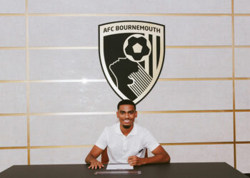 BOURNEMOUTH, ENGLAND - AUGUST 20:  In this image released on August 21,2025, AFC Bournemouth unveil new signing Amine Adli on August 20, 2025 in Bournemouth, England.  (Photo by AFC Bournemouth/AFC Bournemouth via Getty Images)