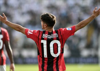 La Spezia 25/09/2021 - campionato di calcio serie A / Spezia-Milan / foto Image nella foto: esultanza gol Brahim Diaz PUBLICATIONxNOTxINxITA